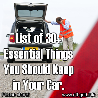 30+ Essential Things You Should Keep In Your Car - Off-Grid