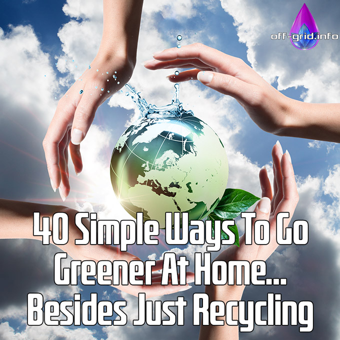 40 Ways To Go Greener At Home Besides Just Recycling