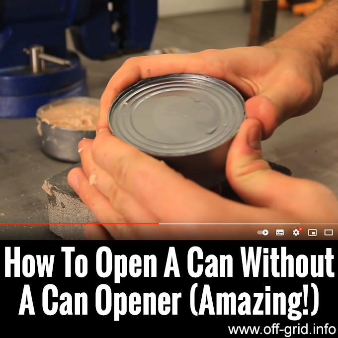 How To Open A Can Without A Can Opener - Amazing