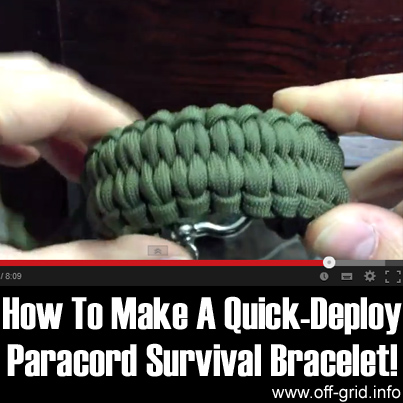 How To Make A Quick Deploy Paracord Survival Bracelet