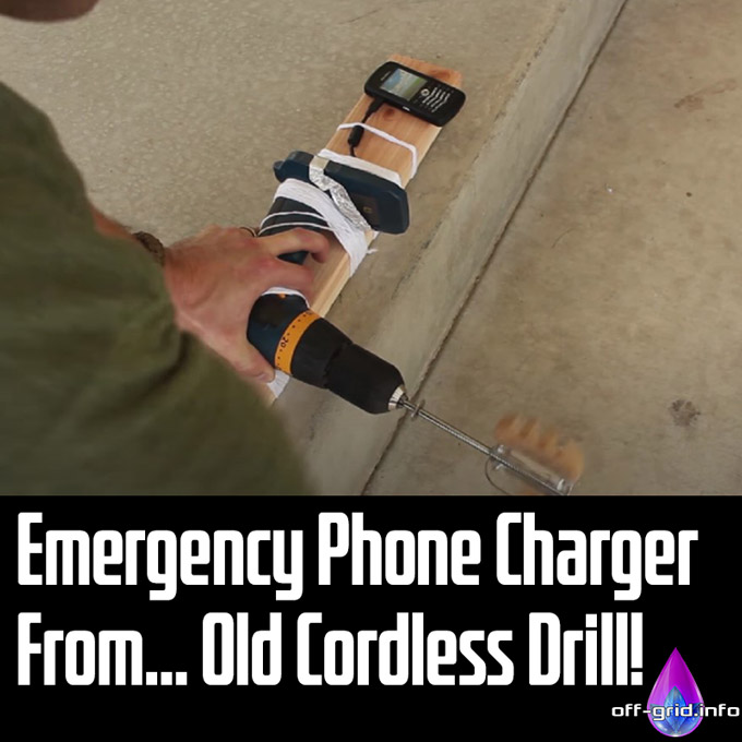 Emergency Phone Charger From Old Cordless Drill!