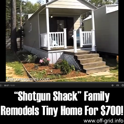Shotgun shack family remodels tiny home for $700!
