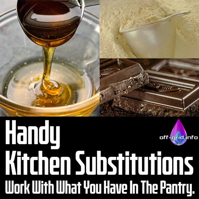 Handy Kitchen Substitutions - Work With What You Have In The Pantry