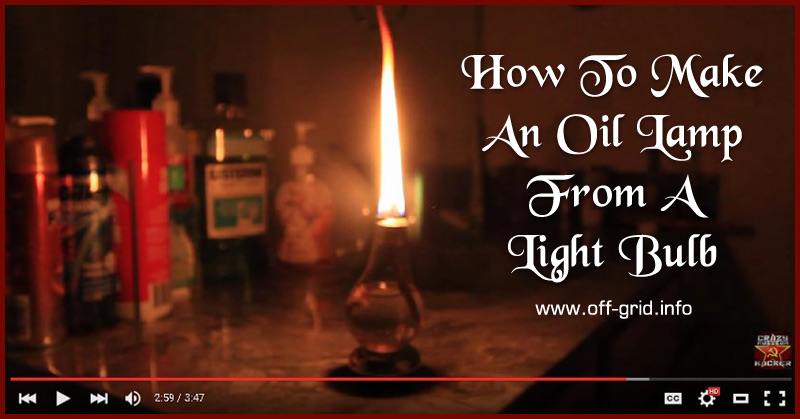 How To Make An Oil Lamp From A Light Bulb