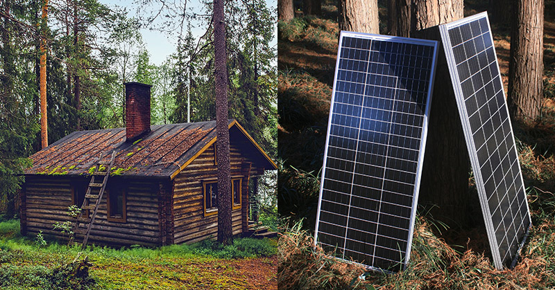 Off Grid Cheap Solar Cabin In A Forest Garden