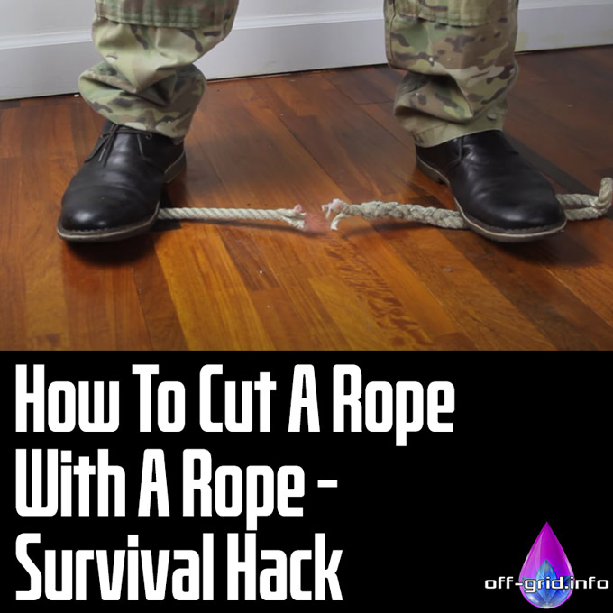 How To Cut A Rope With A Rope - Survival Hack