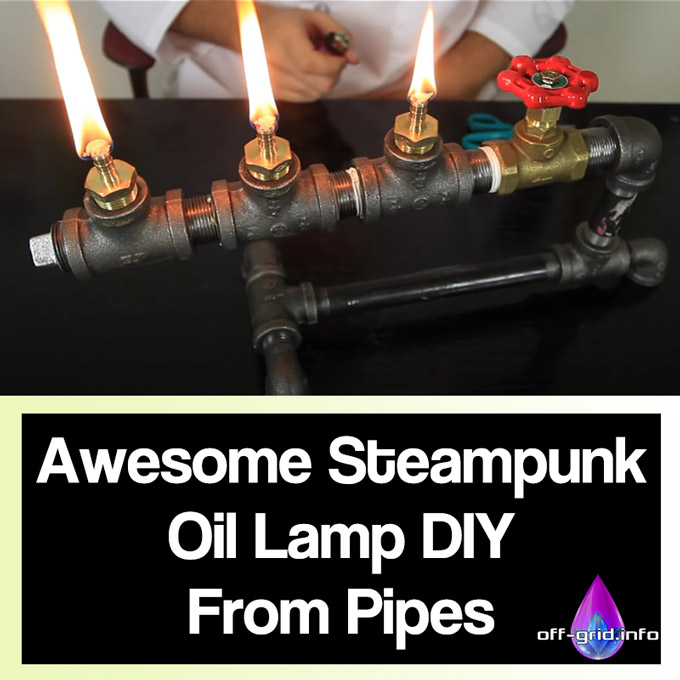 Awesome Steampunk Oil Lamp From Pipes DIY