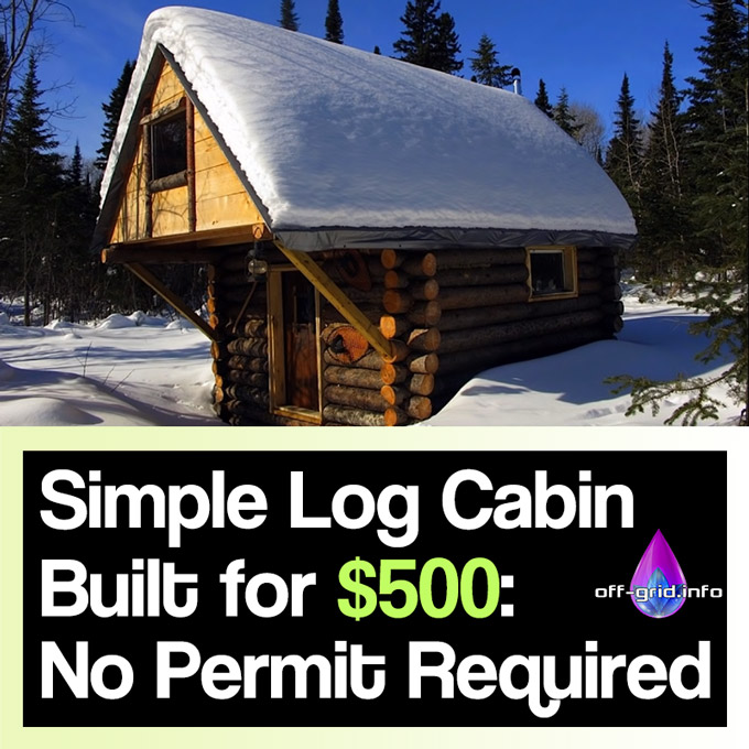 Simple Log Cabin Built for $500 - No Permit Required