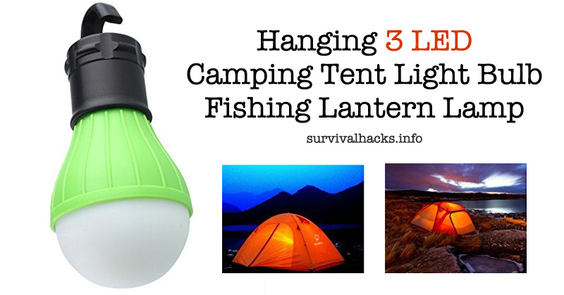 Hanging 3 LED Camping Tent Light Bulb Fishing Lantern Lamp
