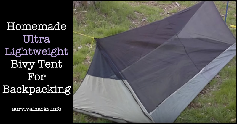 Homemade Ultra Lightweight Bivy Tent For Backpacking