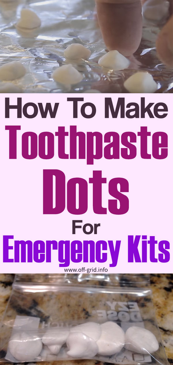 How To Make Toothpaste Dots For Your Emergency Kits