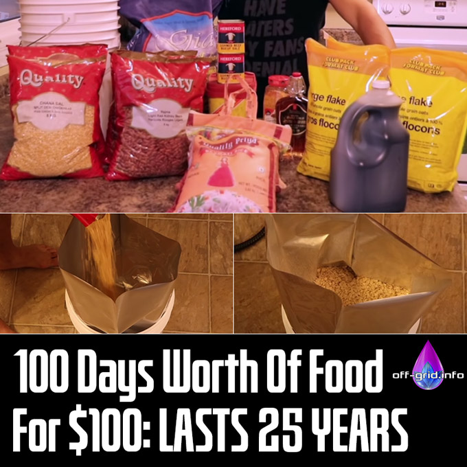 100 Days Worth Of Food For $100 LASTS 25 YEARS
