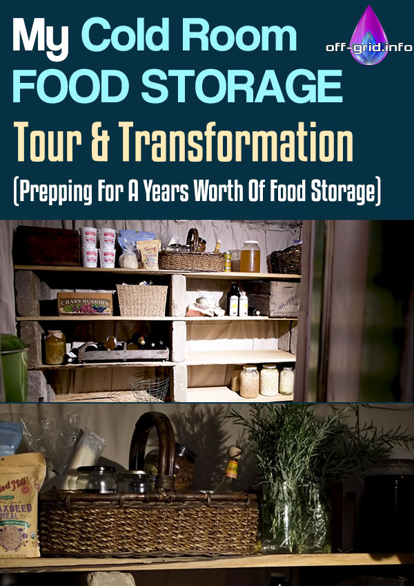 My Cold Room FOOD STORAGE Tour & Transformation Prepping For A Years Worth Of Food Storage