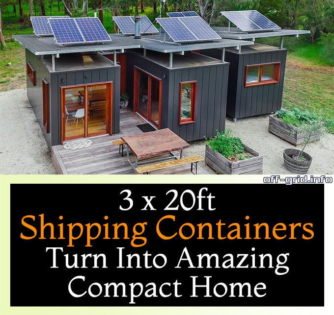 3 x 20ft Shipping Containers Turn Into Amazing Compact Home