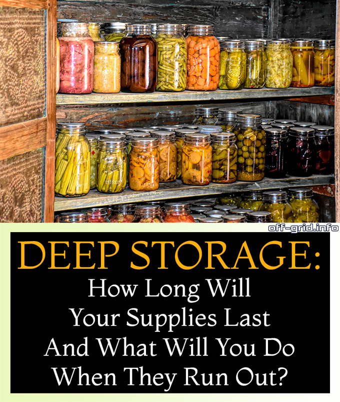 DEEP STORAGE: How Long Will Your Supplies Last And What Will You Do When They Run Out