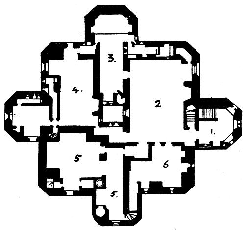 Plan of Warkworth Castle keep 1909