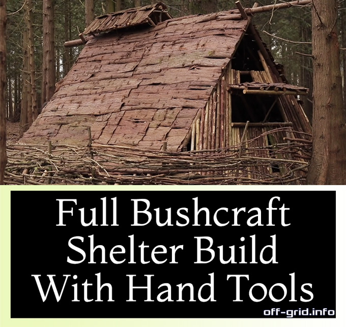 Viking House - Full Bushcraft Shelter Build With Hand Tools